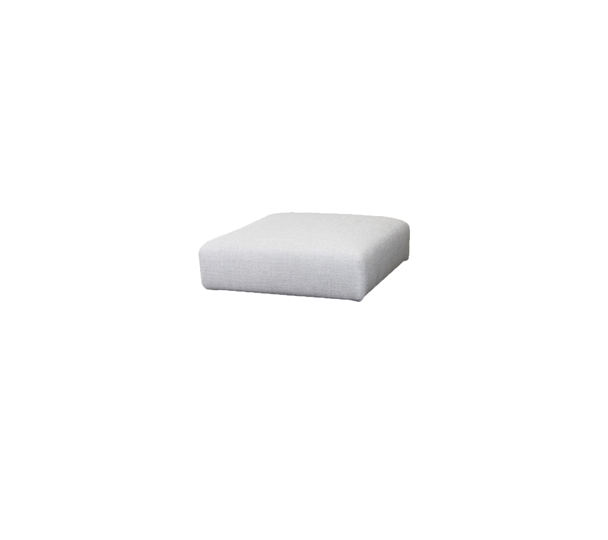 Square, soft cushion in a light fabric, designed for comfort and versatility in various settings.