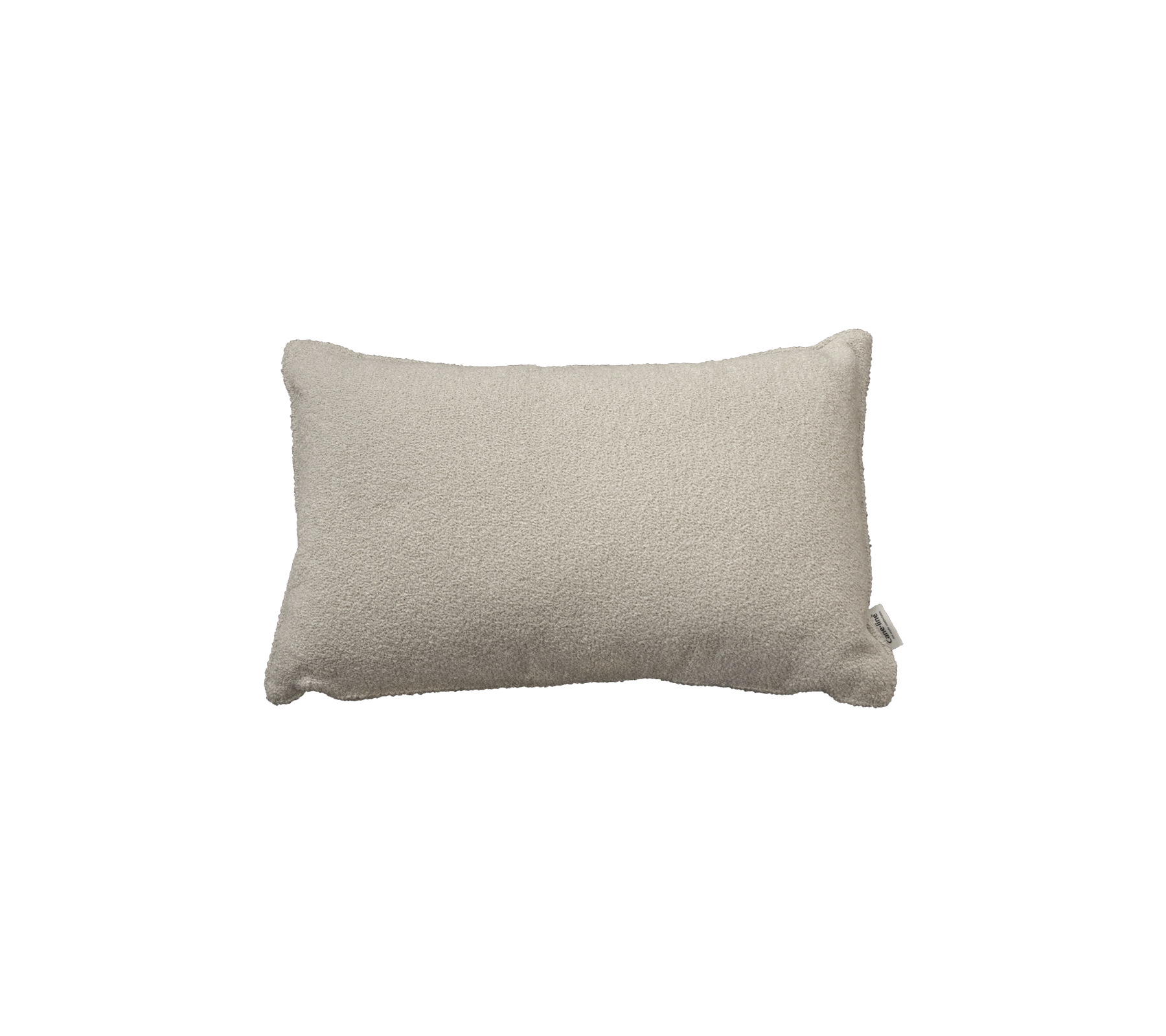 Soft, rectangular pillow in a light neutral color, featuring a textured surface for added comfort and style.